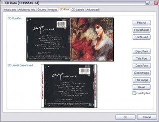 Music Library CD booklet and insert print options